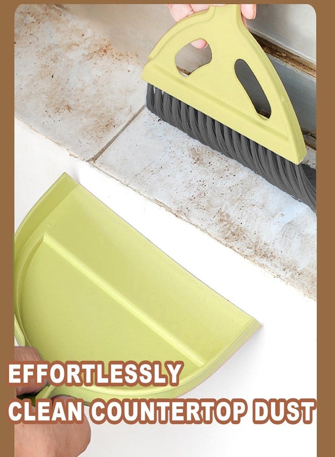 NBGYTECH Mini Broom and Dustpan Set Small Broom with Dustpan Combo Set Portable Cleaning Tools for Home Office RV Learning Camping (Yellow) - Image 3